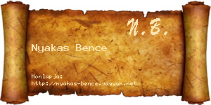 Nyakas Bence névjegykártya